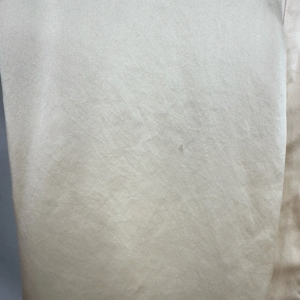 Studio Laperla Robe Womens Size 4 Beige Silk Short Sleeve‎ Romantic Sleepwear